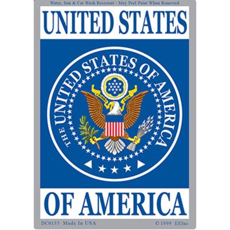 DC0155 Sticker - USA, Seal, Rectangle - 3 x 4.25 in.