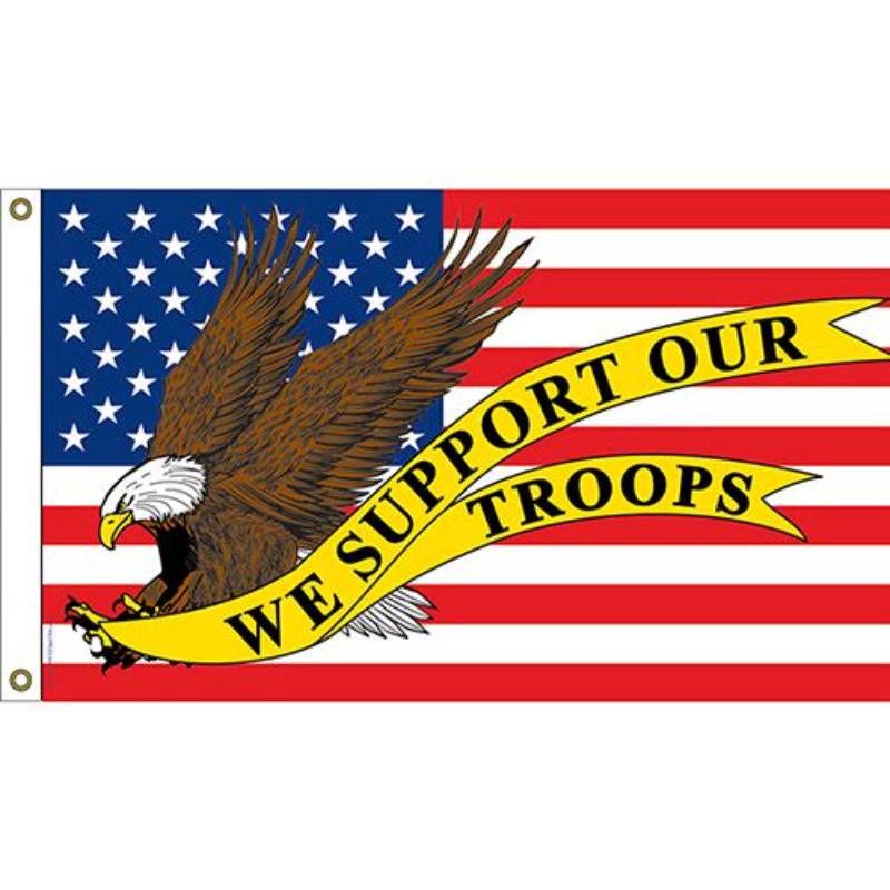 F1353 Flag - Support Our Troops - 3 x 5 ft.