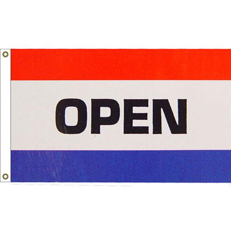 F1409 Flag - Open Sign - 3 x 5 ft.