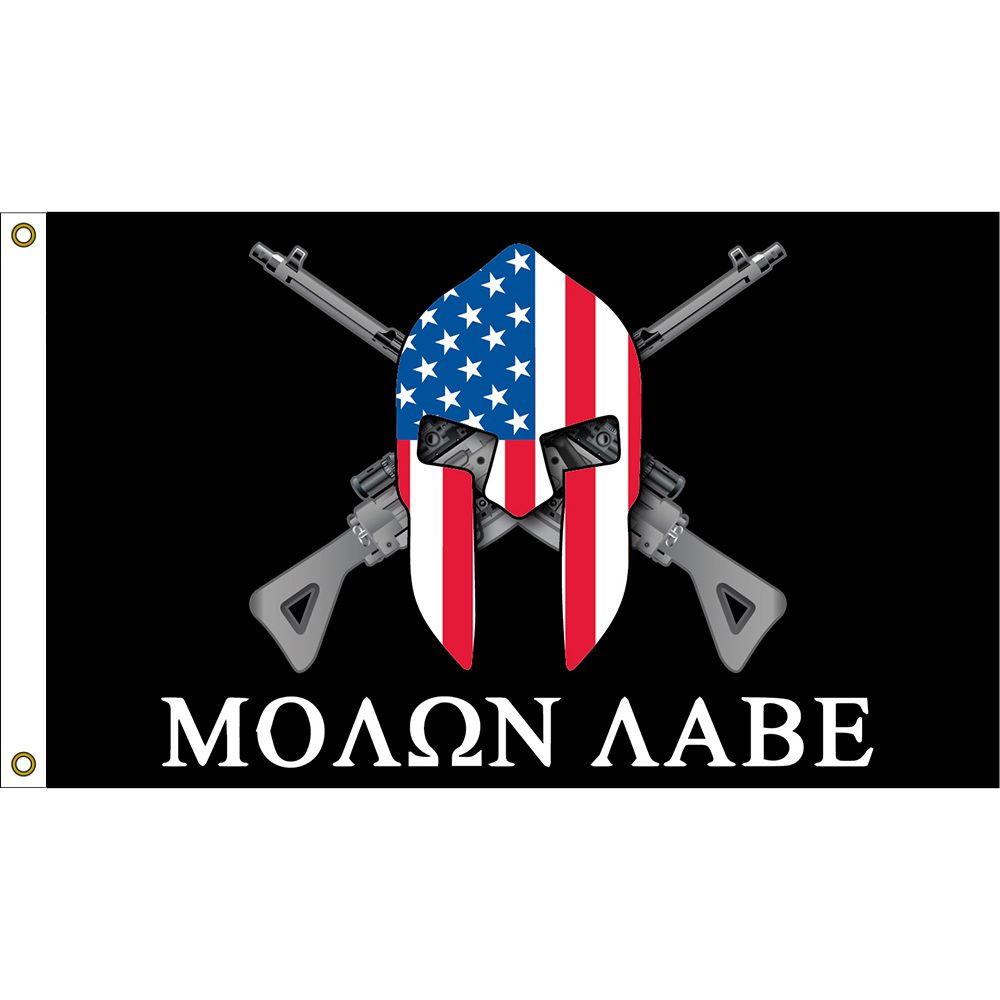 F1487 Flag - Molon Labe Rifles - 3 x 5 ft.