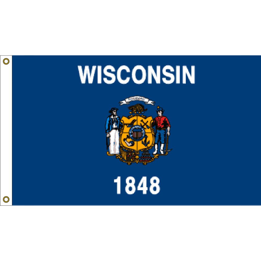 F1550 Flag - Wisconsin - 3 x 5 ft.