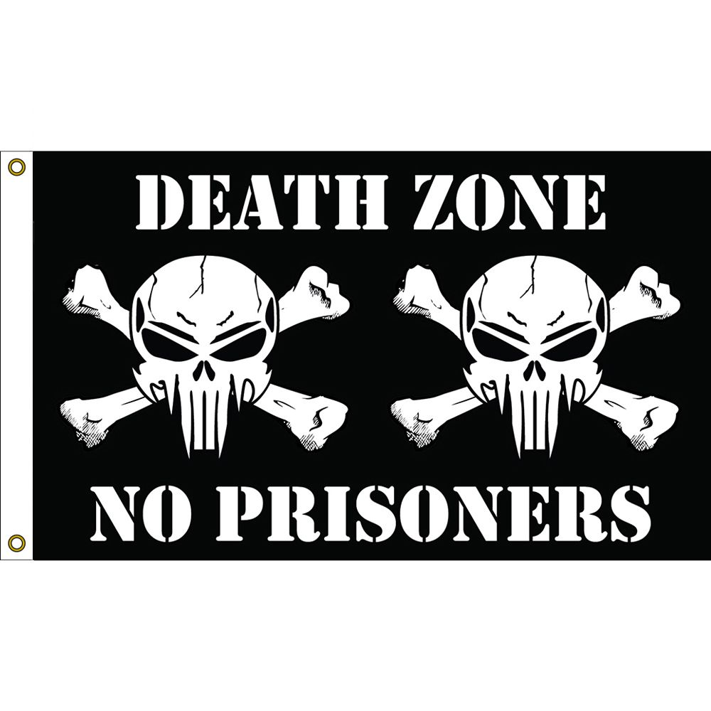 F1817 Flag - Skull & Bones Death Zone - 3 x 5 ft.
