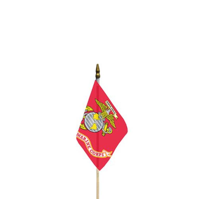 F6305 Flag - USMC - Nylon-Glow - 4 x 6 in.