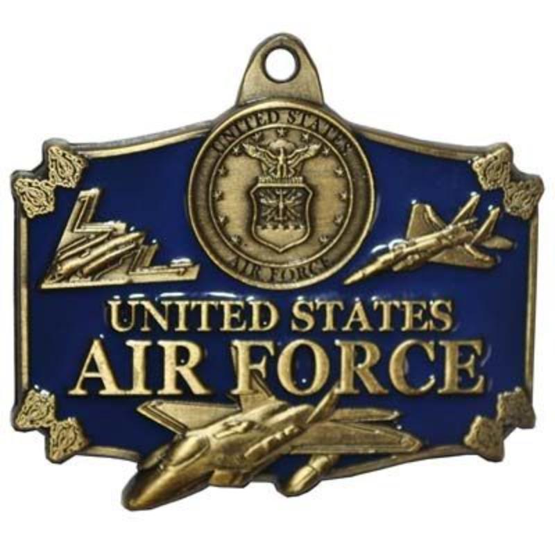KC2004 Key Ring - USAF Action, Bright-Shine - 1.75 in.