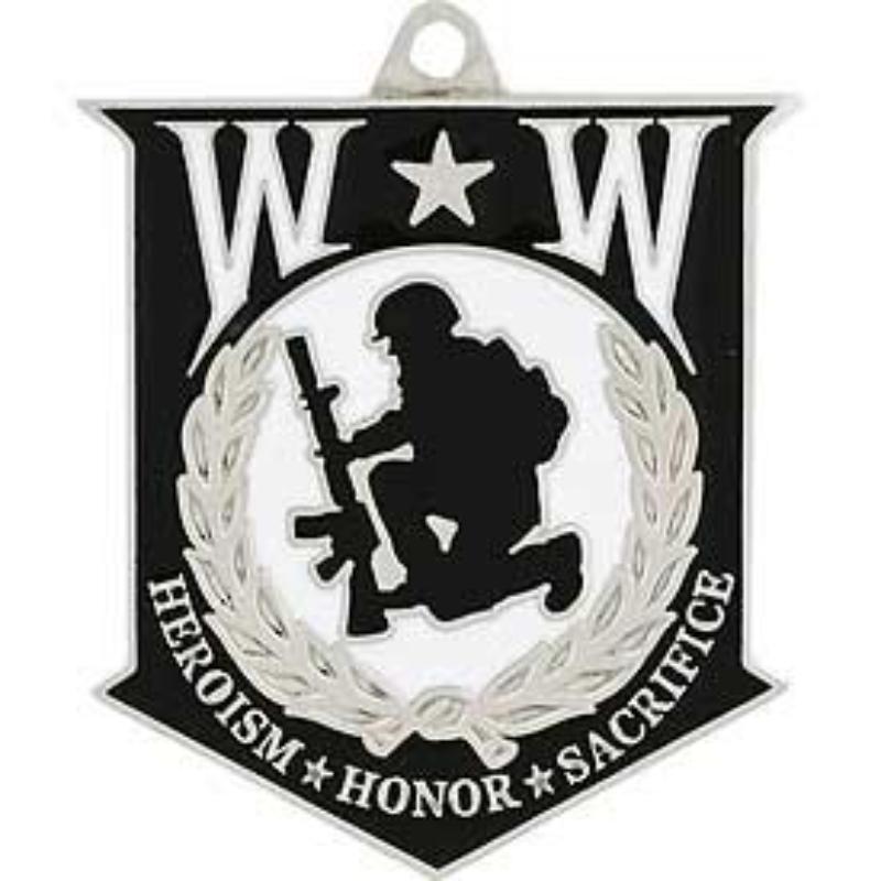 KC2527 Key Ring - Wounded Warrior, Bright-Shine - 1.56 in.