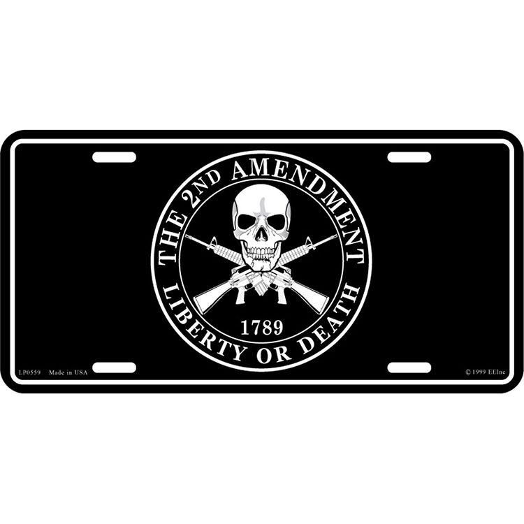LP0559 License Plate Frame - 2Nd Amendment - 6 x 12 in.