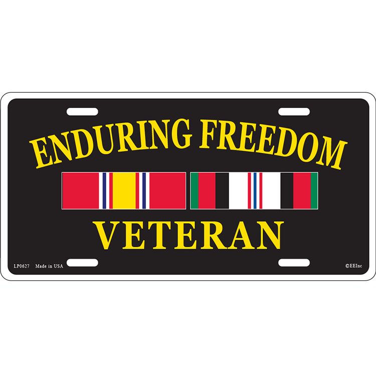 LP0627 License Plate Frame - Enduring Freedom - 6 x 12 in.
