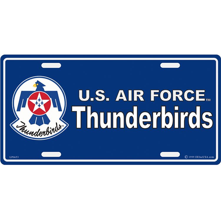 LP0653 License Plate Frame - USAF, Thunderbirds - 6 x 12 in.