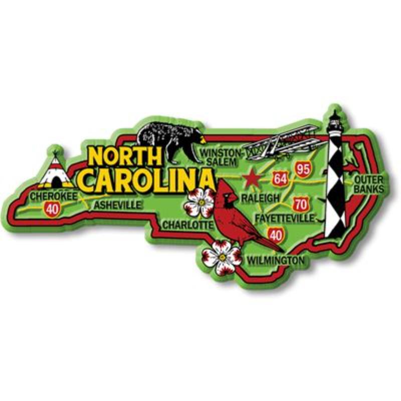 MG0034 Magnet - North Carolina - 3 to 4 in.