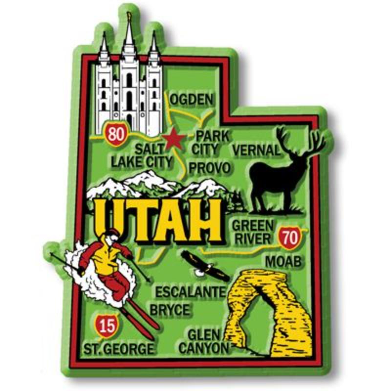 MG0045 Magnet - Utah - 3 to 4 in.