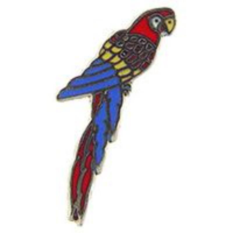 P00205 Pin - Bird, Macaw - 1 in.