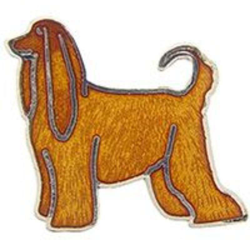 P00320 Pin - Dog, Afgan Hound - 1 in.
