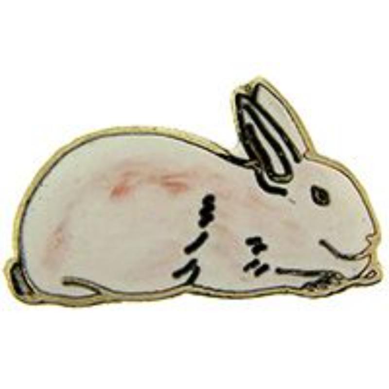 P00379 Pin - Rabbit, N.Z. - White - 1 in.