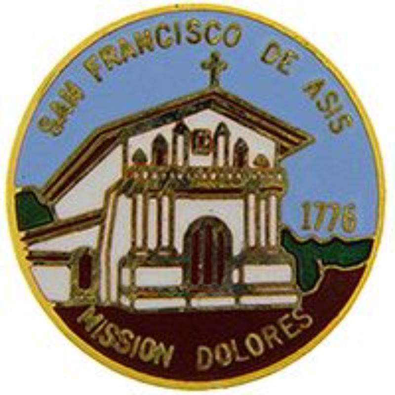 P00464 Pin - San Francisco Mission Dolores - 1 in.
