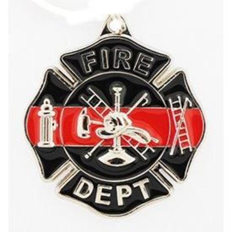 KC2026 Key Ring - Fire, Red Line, Bright-Shine - 1.75 in.