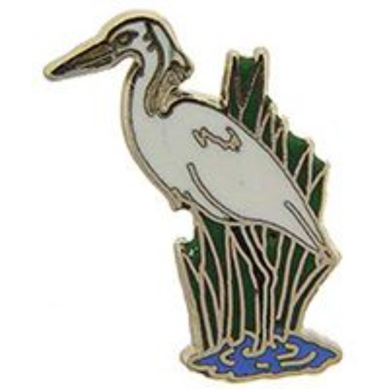 P00621 Pin - Bird, Egret - 1 in.