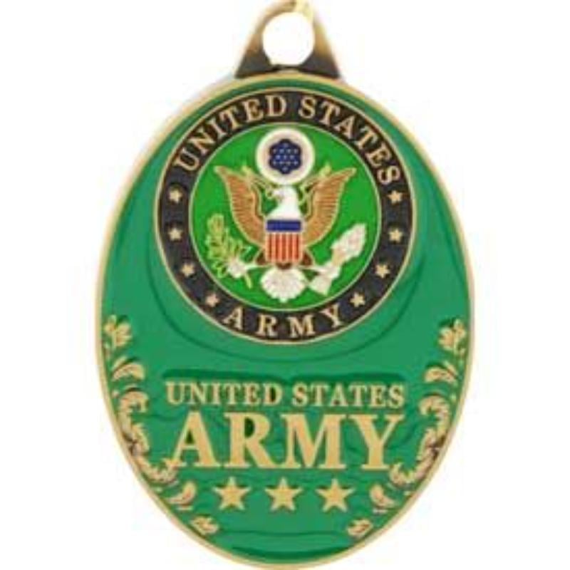 KC2036 Key Ring - Army Logo - Oval, Bright-Shine - 1.75 in.