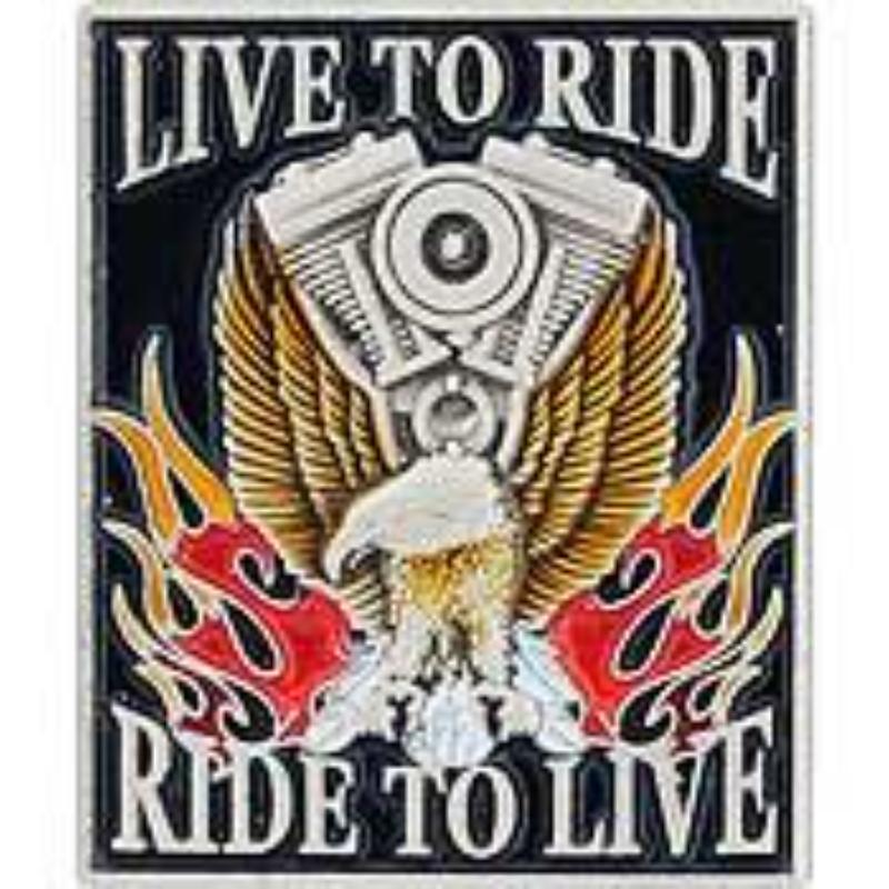 P00675 Pin - Live To Ride - 1.125 in.