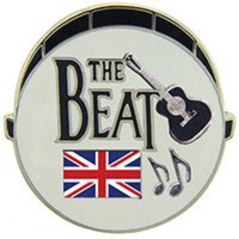P00909 Pin - Music, Beat, Drum - 1 in.