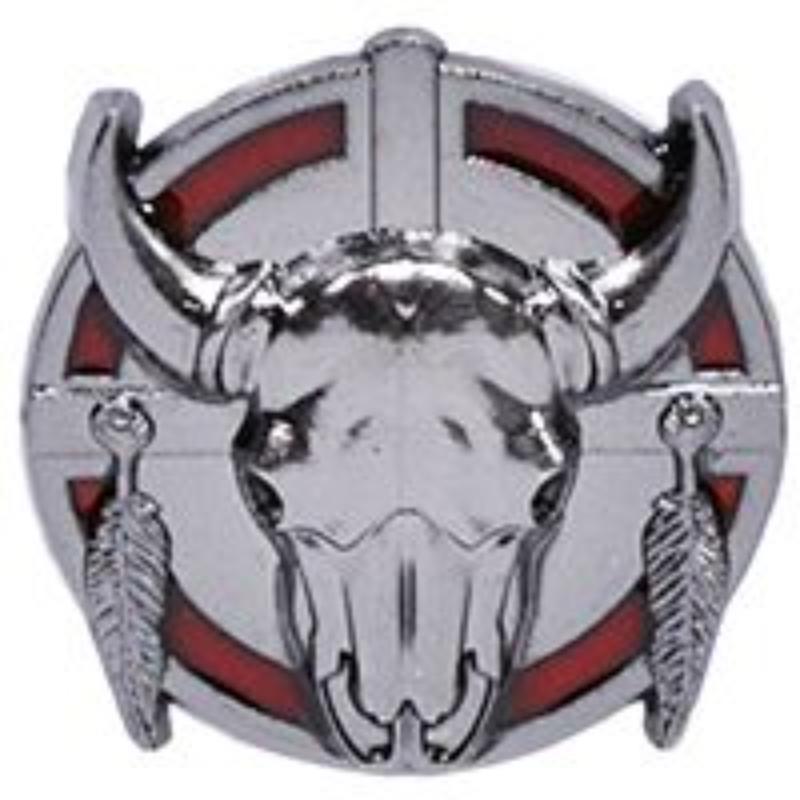 P00943 Pin - Steer Skull, Circle - 1 in.