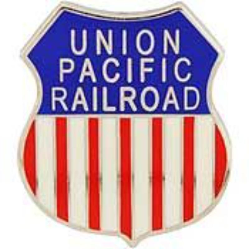 P01012 Pin - Railroad, Union Pacific Rail, Red - 0.94 in.