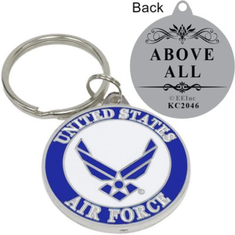 KC2046 Key Ring - USAF Symbol III, Bright-Shine - 1.5 in.