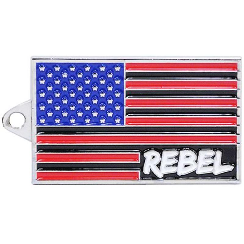 KC2151 Key Ring - USA Rebel, Bright-Shine - 1.63 in.