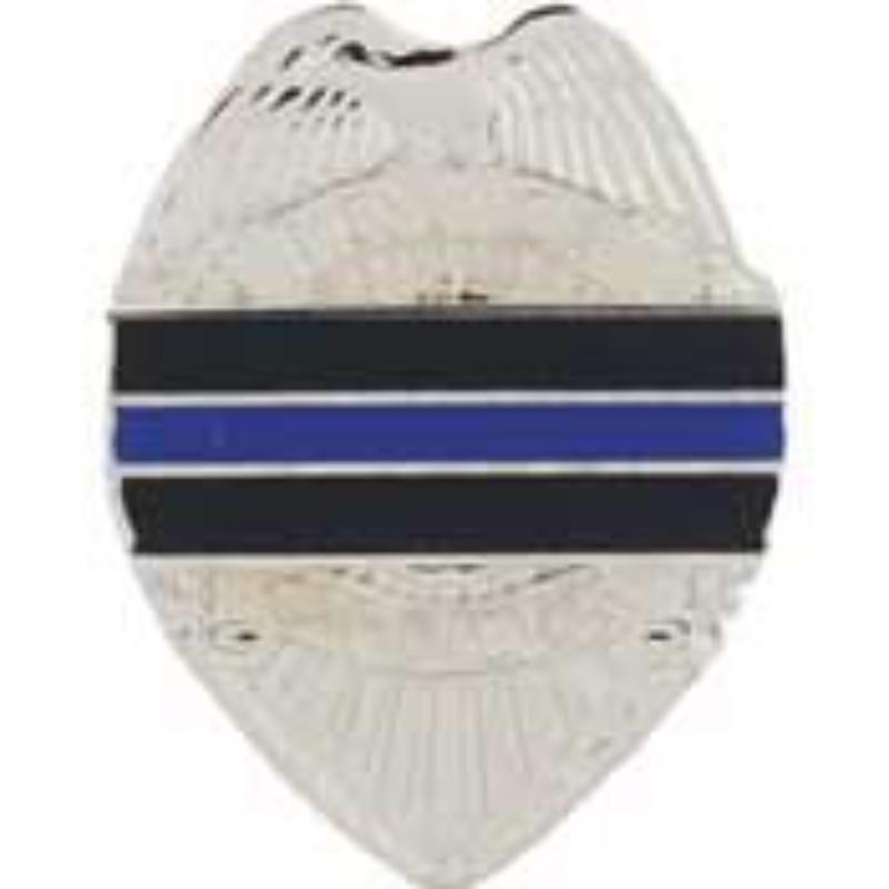 Police Blue Line Honor Pin - Blue - 1 in. - Durable Decal