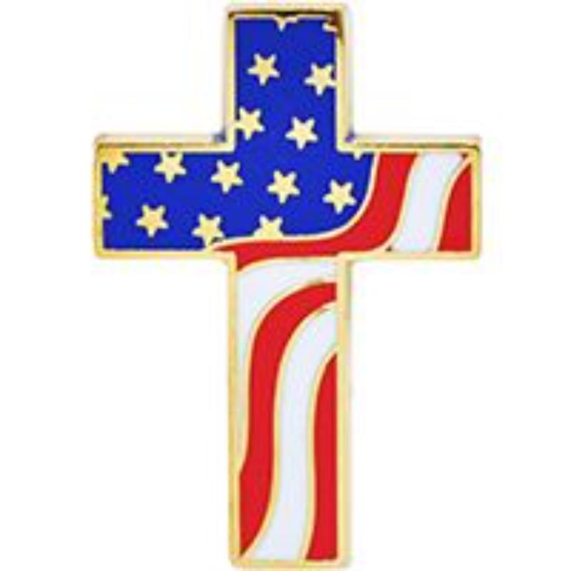 P05278 Pin - USA, Cross - 1.125 in.
