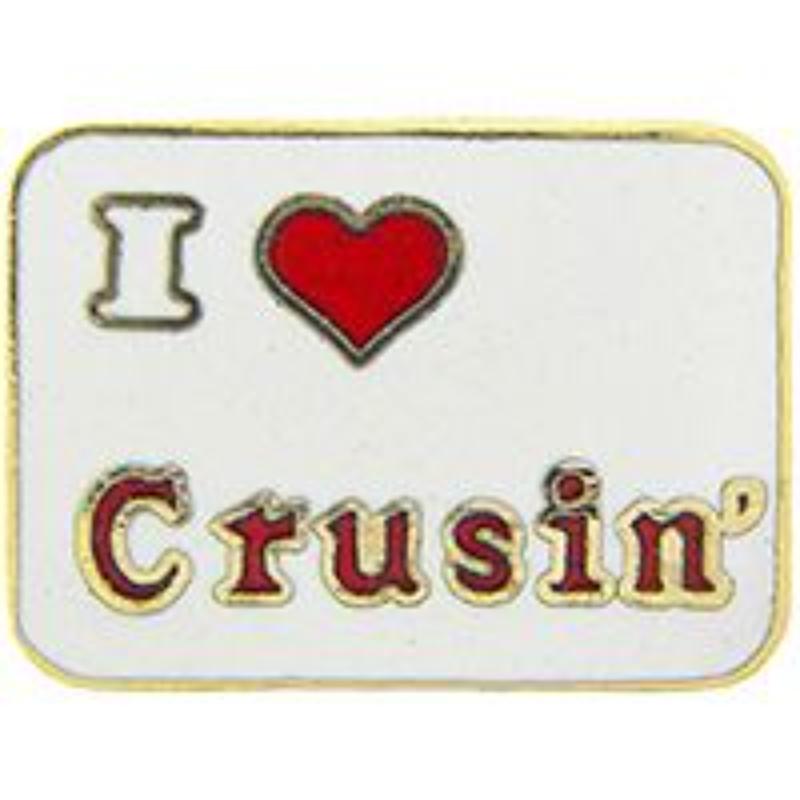 P06318 Pin - Car, I Heart Crusin - 1 in.