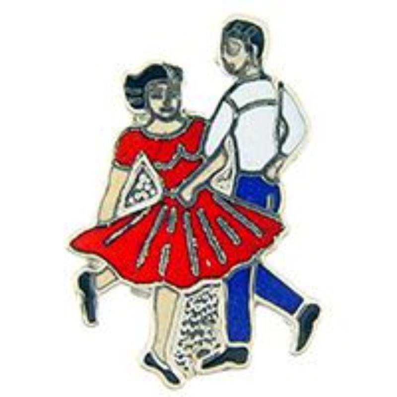 P06332 Pin - Square Dancer - 1 in.