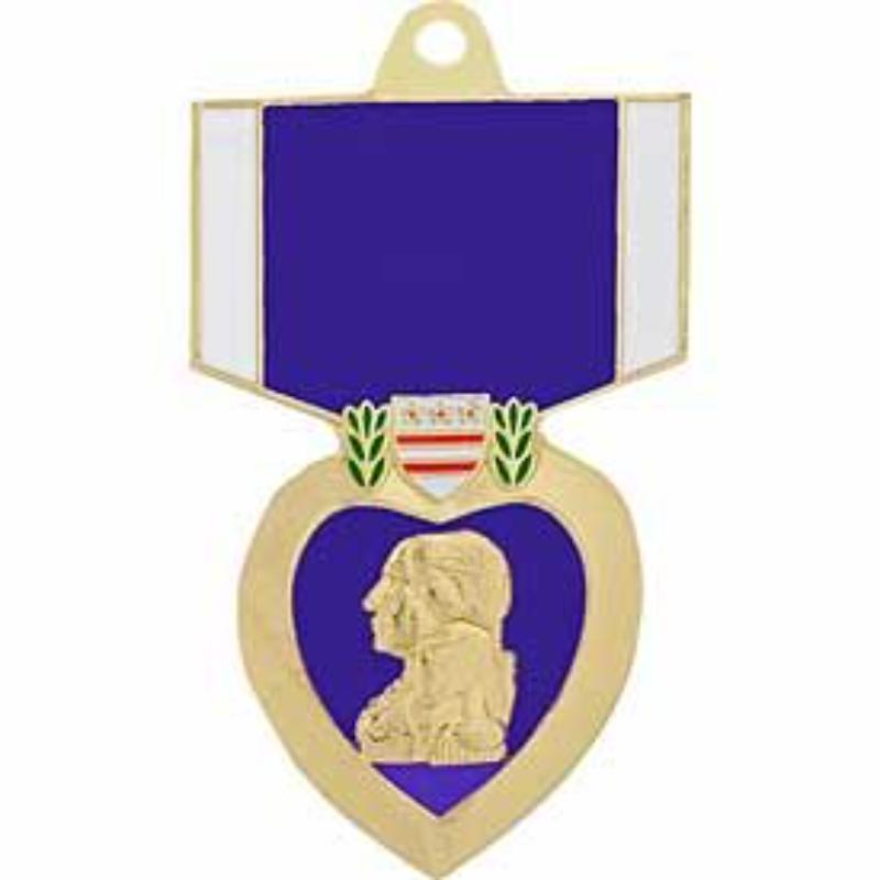 Key Ring - Purple Heart - Bright-Shine - 1.63 in. - Durable Design