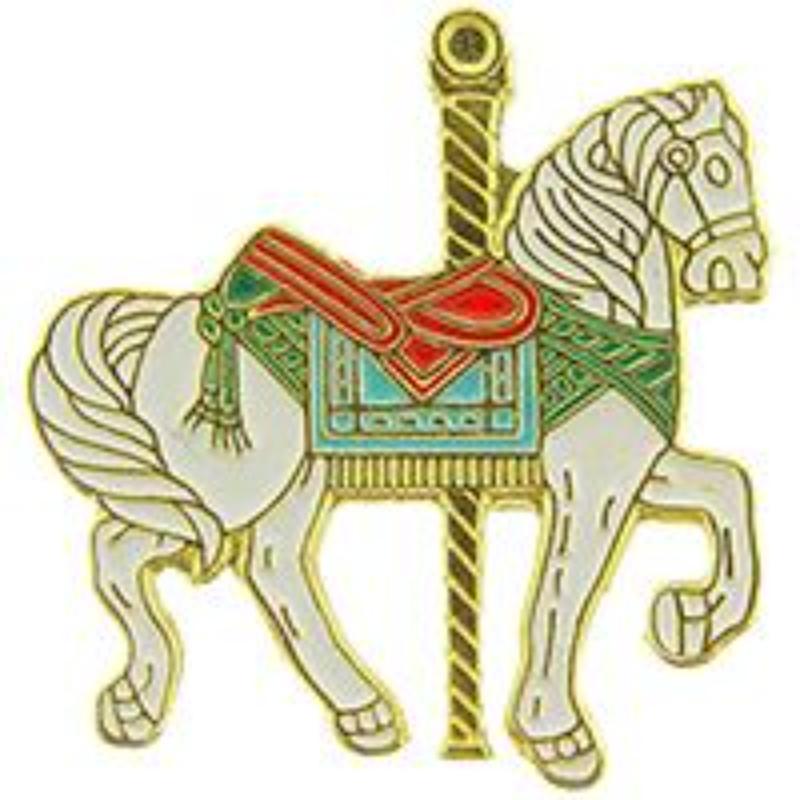 Carousel Horse Pin - Gold - 1 in. - Durable Design