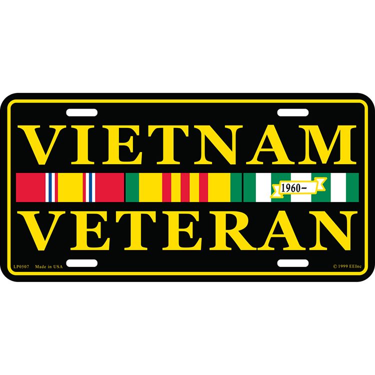 LP0507 License Plate Frame - Vietnam Veteran - 6 x 12 in.