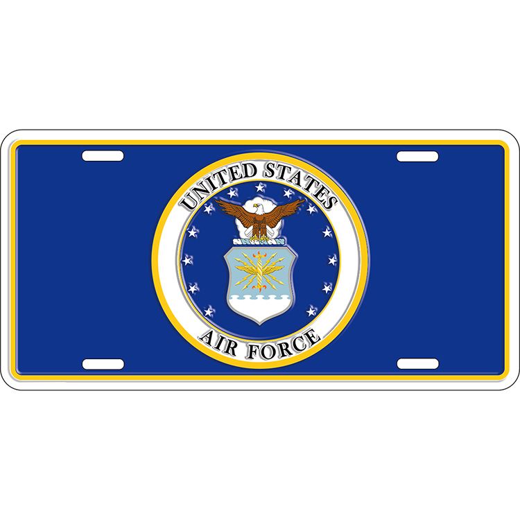 LP0525 License Plate Frame - USAF Emblem - 6 x 12 in.