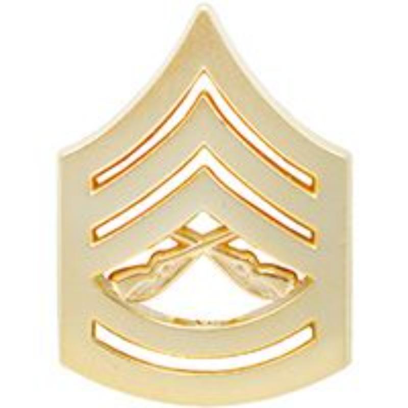 P10227 Rank - USMC, E7, Gunnery Sergeant - Gold - 0.88 in. Wide