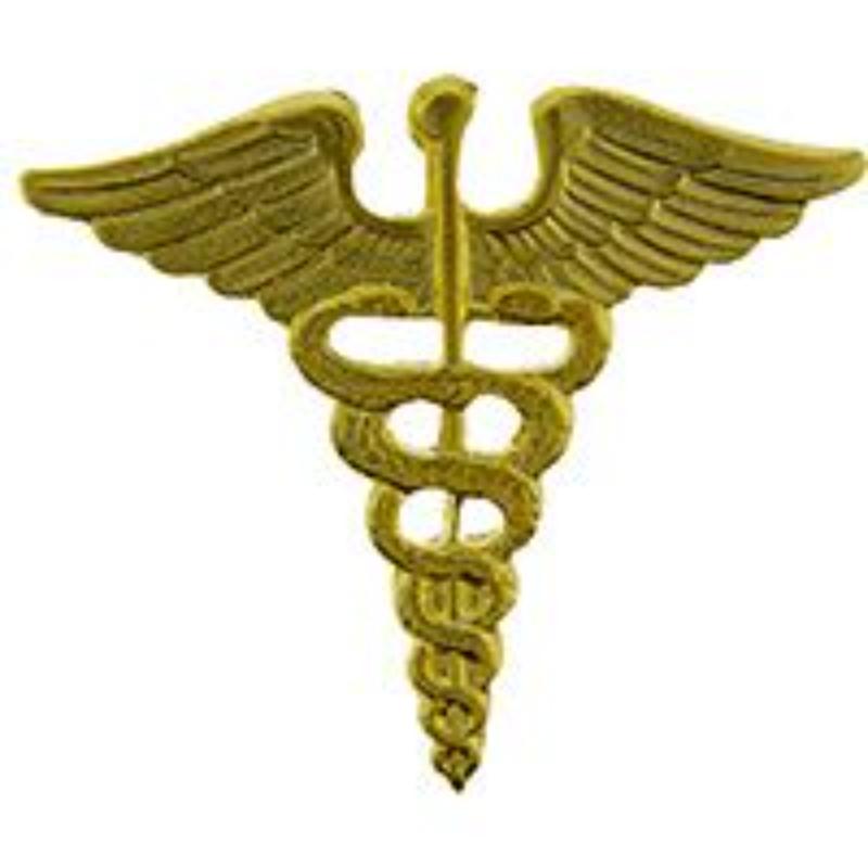 Caduceus Medical Pin - Gold - 1 in. - Durable Design