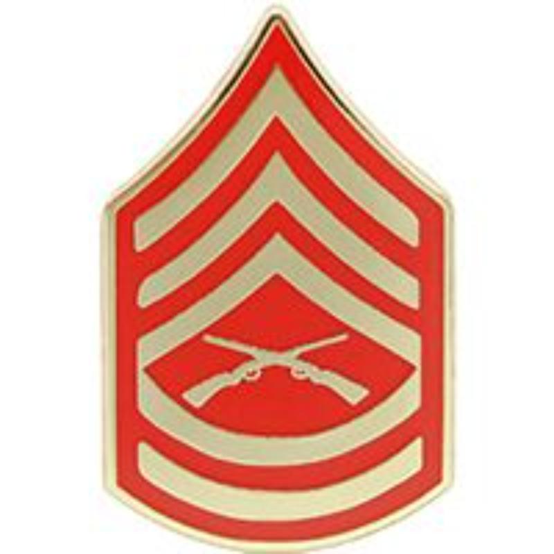 USMC E7 Gunnery Sergeant Rank Insignia - Clear - 0.75 in. Wide