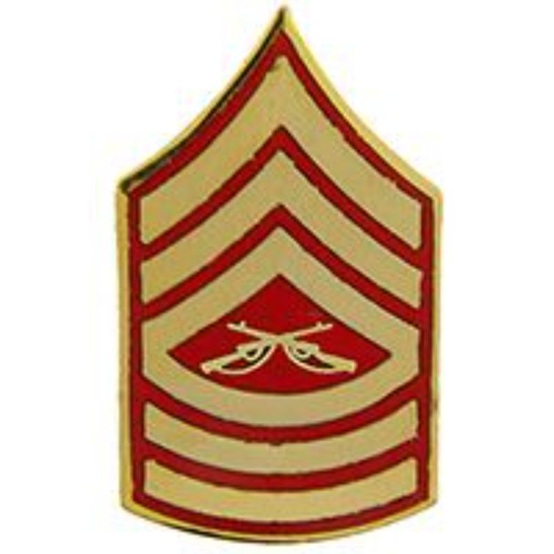 USMC Master Sergeant Rank - Clear - 0.75 in. Wide - Durable Material