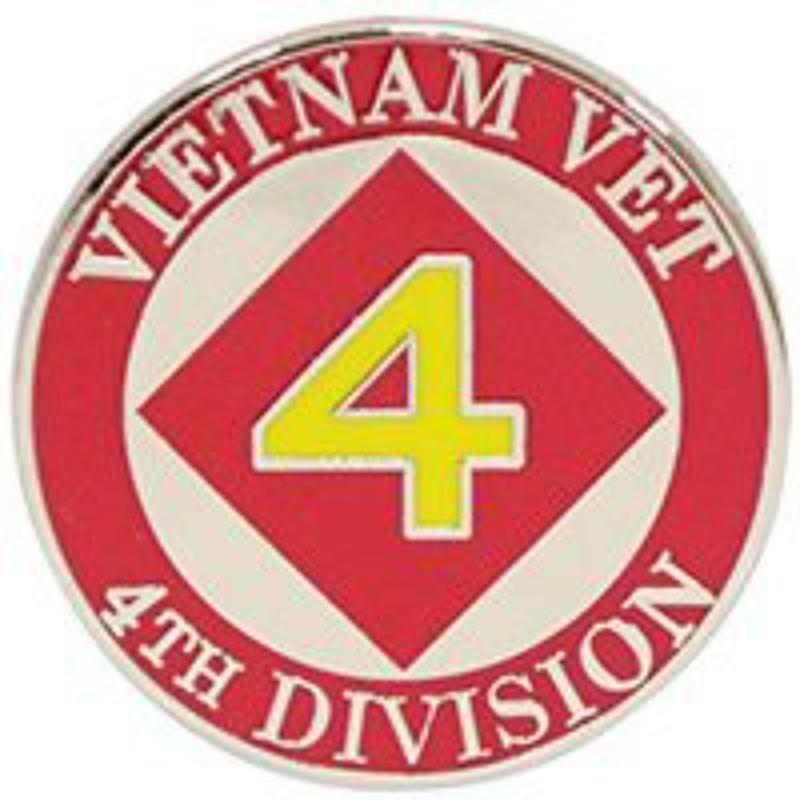 P12610 Pin - Vietnam, 4th Marine Division - 1 in.