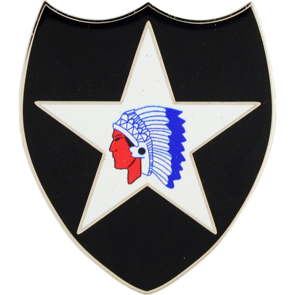Army 2nd Infantry Division Pin - Gold - 1 in. - Durable Design