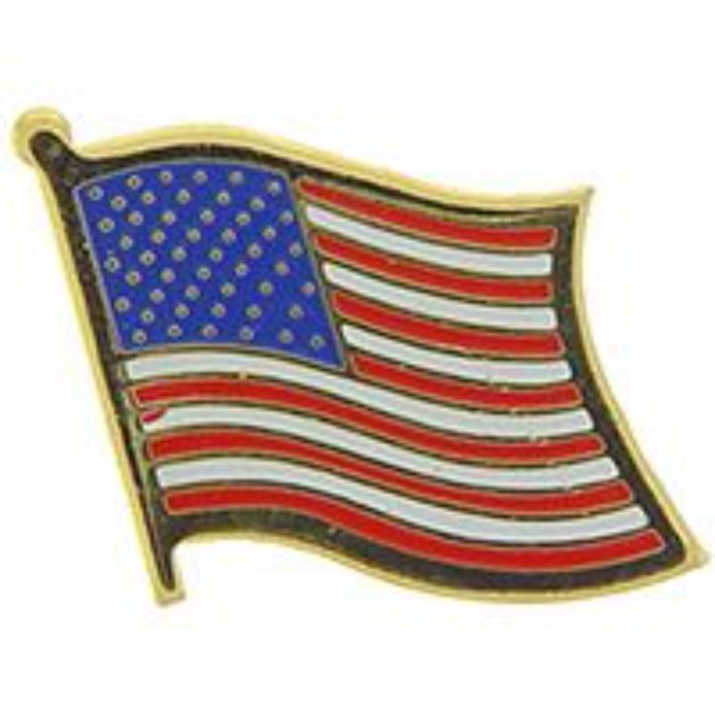 P14876 Pin - USA Flag, Wavy - 1 in.