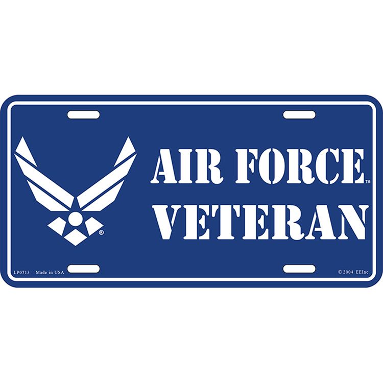 LP0713 License Plate Frame - USAF Symbol Veteran - 6 x 12 in.