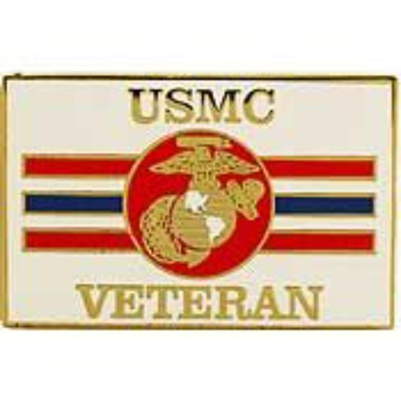 P15013 Pin - USMC Logo, Veteran - 1.625 in.