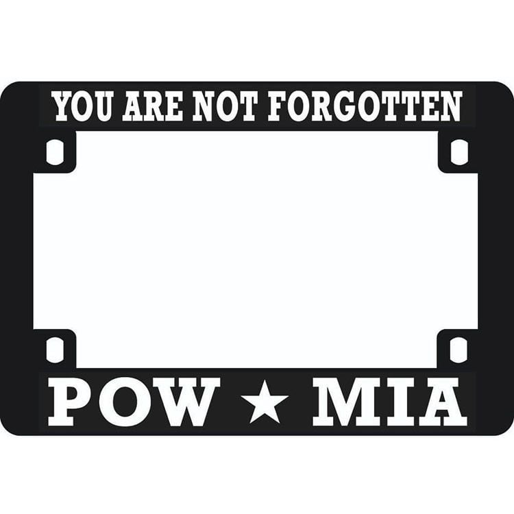 LP0800 Heavy Plastic License Plate Frame, Pow Mia - 5 x 7.25 in.