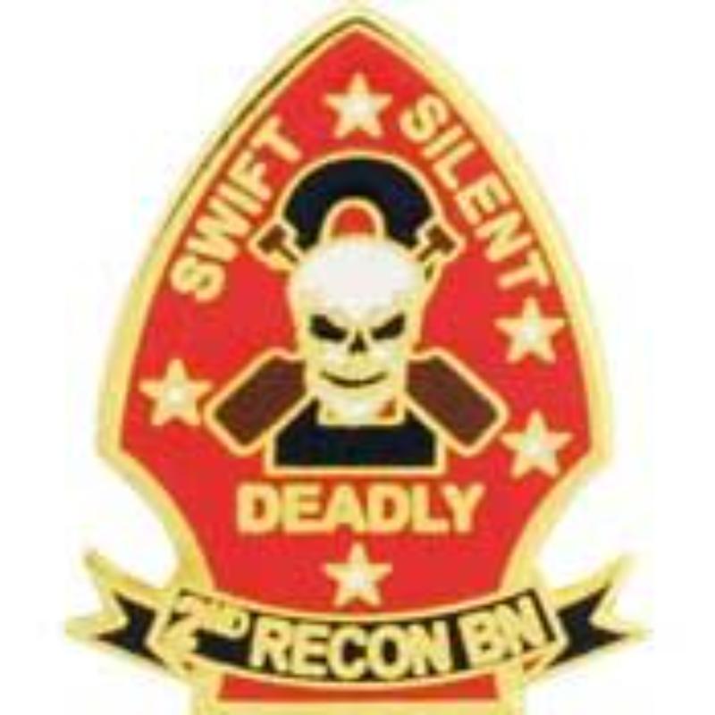 P15165 Pin - USMC, 2nd Reconnaissance Marines - 1 in.