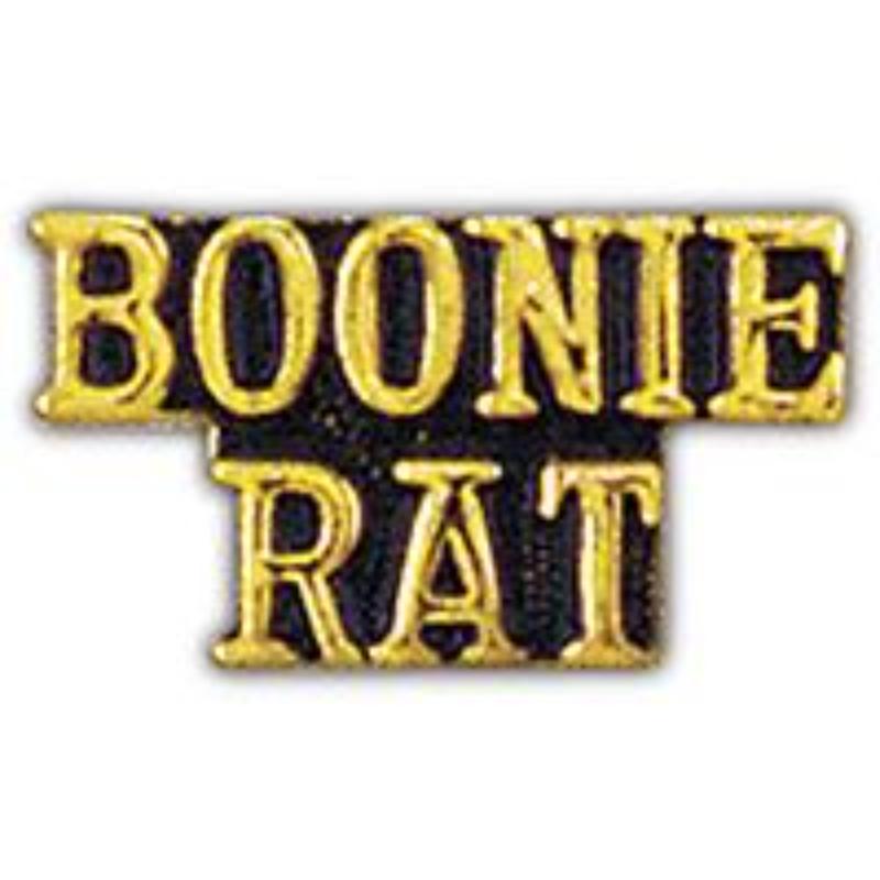 P15177 Pin - Vietnam, Script Boonie Rat - 1 in.