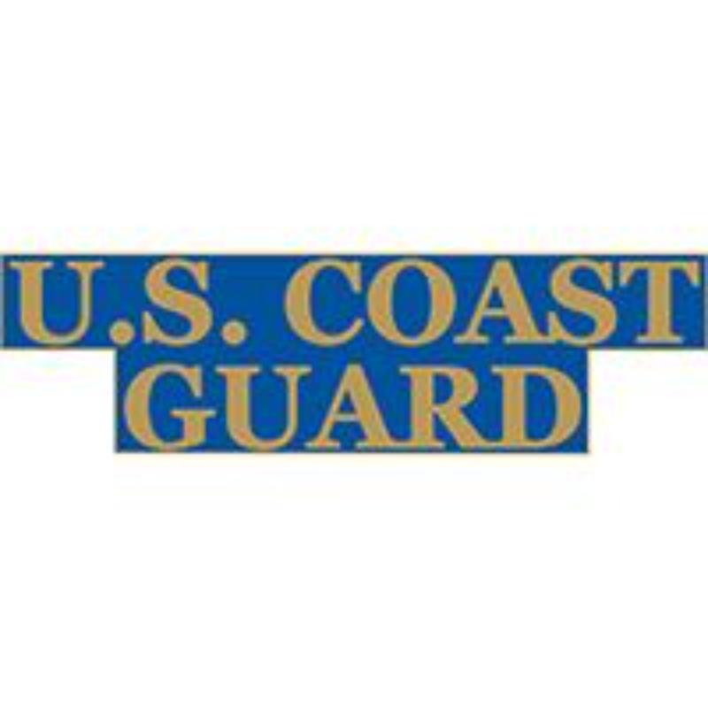 P15197 Pin - United States Coast Guard, Script U.S.Coast Guard - 1.75 in.