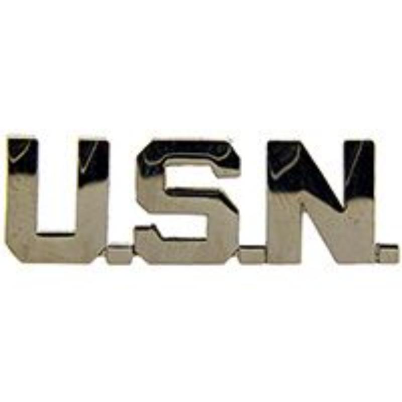 P15359 Pin - USN, Script U.S.N.Letters - 1 in.