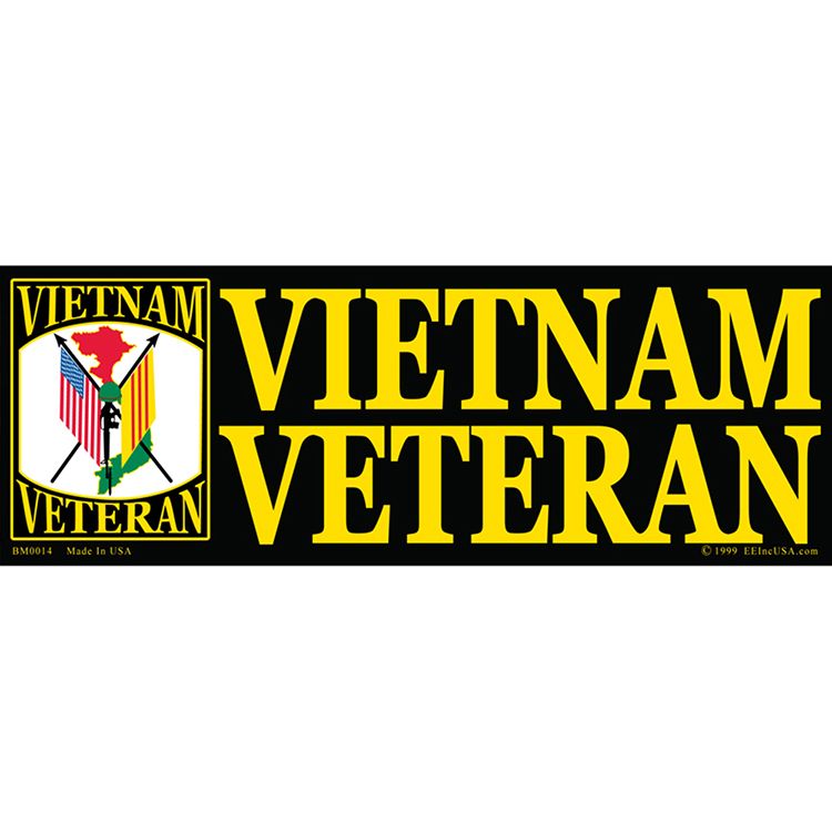 BM0014 Sticker - Vietnam, Veteran - 3.5 x 10 in.